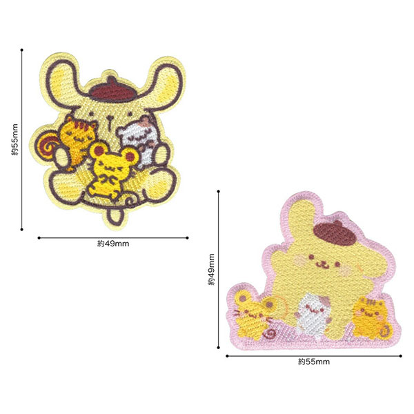 サンリオ ワッペン アップリケ ポムポムプリン シール アイロン接着 【wp0202】