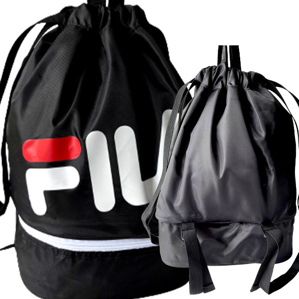 プールバッグ 2層式 FILA フィラ ブランド ポリエステル 2段 ボンサック 人気 キャ...