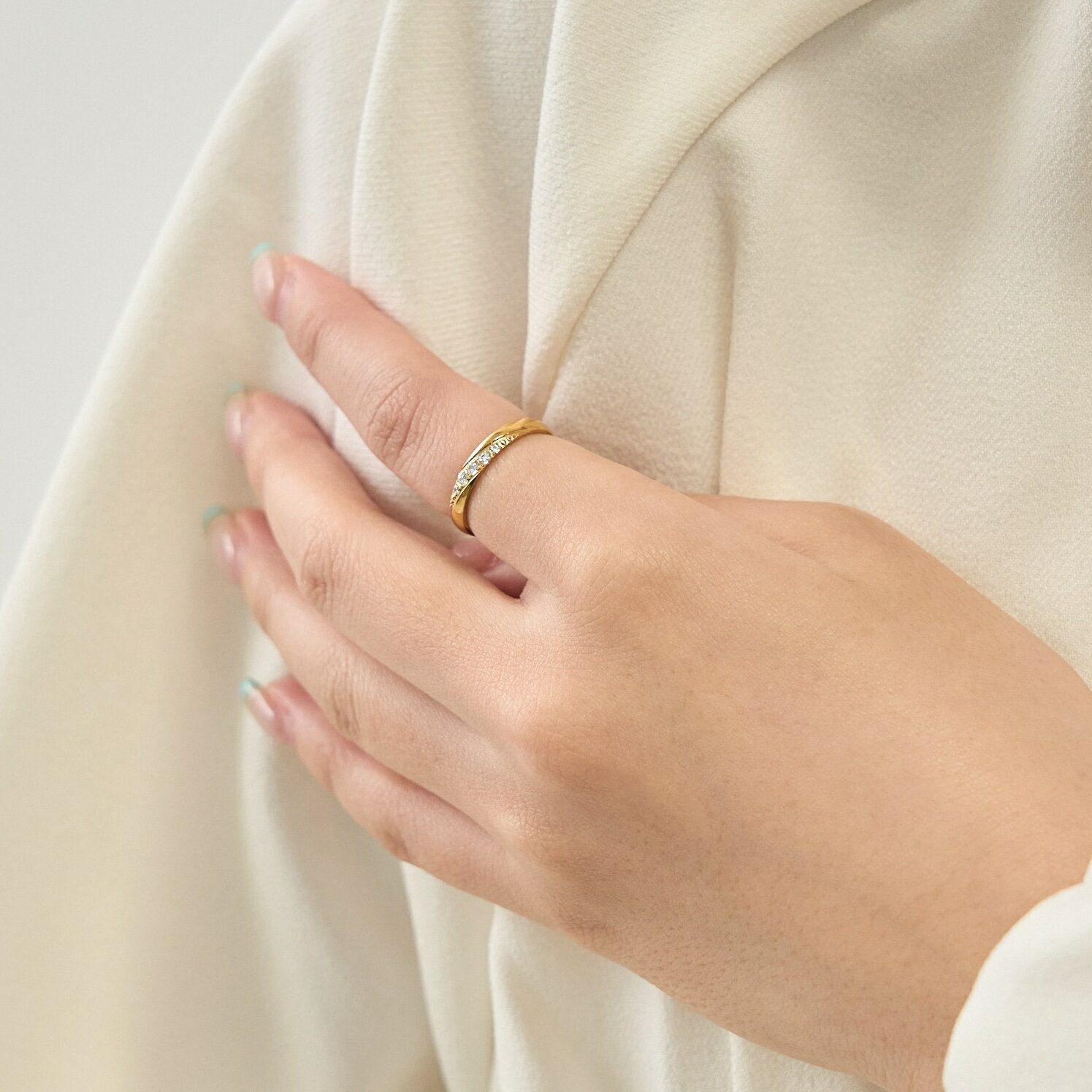 【 30%OFF 】 リング つけっぱなし ジルコニア 金属アレルギー対応 サージカルステンレス 316L レディース シンプル ゴールド シルバー ブランド ...