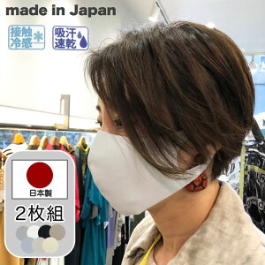 マスク 日本製 2枚 接触冷感 夏 ひんやり 冷たい 吸汗速乾 立体 男女兼用 メンズ レディース 女性 男性 大人 在庫あり 夏素材