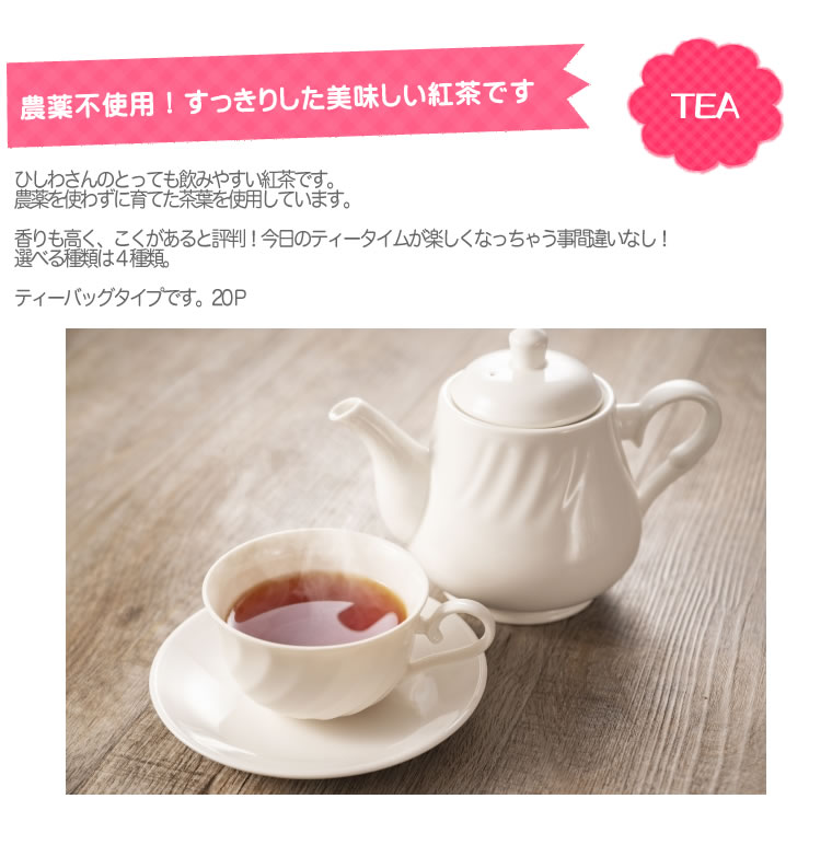 農薬を使わずに育てた 紅茶 20P ティーバッグ ブレンド ダージリン 生姜 ジンジャー ティー お茶 アッサムブレンド 有機 オーガニック