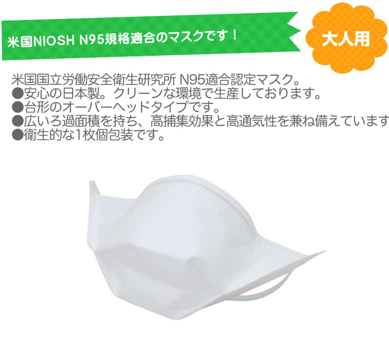 東証一部上場 N95マスク 5枚 個包装 小津産業株式会社 N95 マスク 日本製 個包装 医療用 医療用サージカルマスク サージカルタイプ 使い捨て サージカルマスク 不織布 普通サイズ 業務用 医療従事者 立体 オーバーヘッド 通気性 捕集 NIOSH RSL ゼスト 医療用マスク 立体