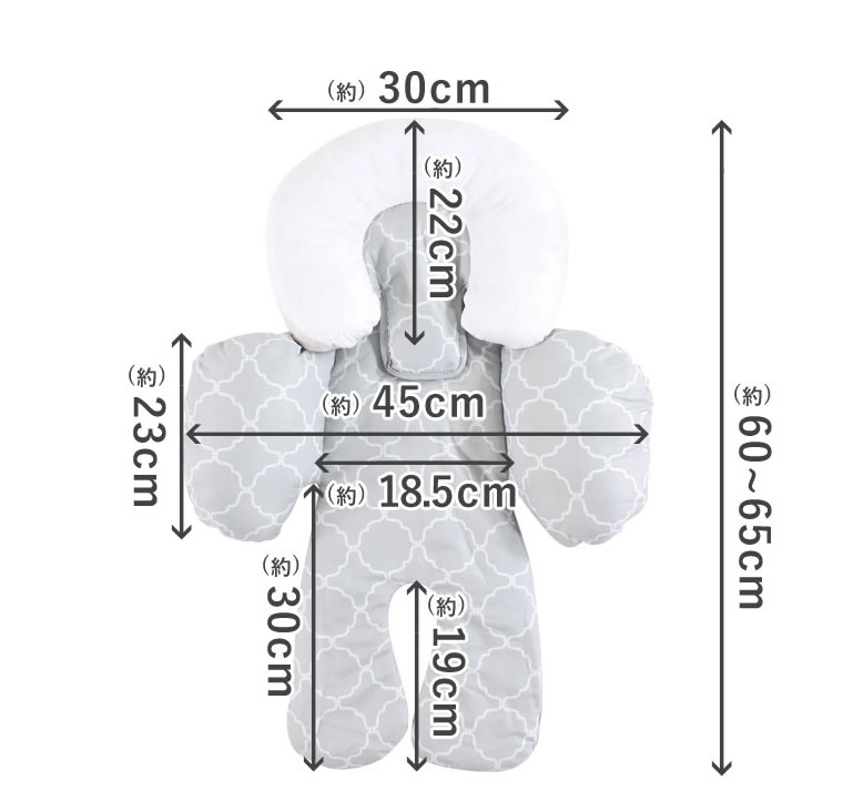 ハドソンベビー ヘッド＆ボディ サポートクッション チャイルドシート ベビーカー 車内 新生児 赤ちゃん ベビー 子供 ベビーカー カーシート 頭 枕 まくら 出産祝い ベビークッション シート ベビーシート ヘッドサポート ヘッドクッション 頭 クッション バウンサー マット