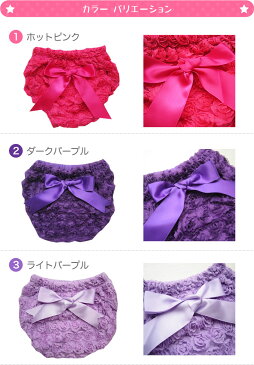 【ブルマ ベビー】 ローズモチーフ フリフリ オーバーパンツ ハーフバースデー お誕生日 撮影 ベビー用 赤ちゃん用