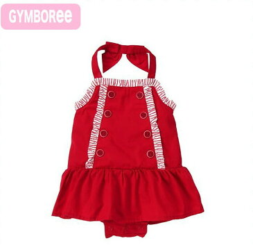 ジンボリー 正規品 Gymboree 1)真っ赤なサンドレス。首の後ろのリボンがキュート。ロンパースタイプのデザインです。(NB 3M 6M 9M 12M 18M 新生児 3ヶ月 6ヶ月 9ヶ月 12ヶ月 1歳 1才 赤ちゃん 女の子)(50cm 60cm 70cm 80cm 90cm 140110409)