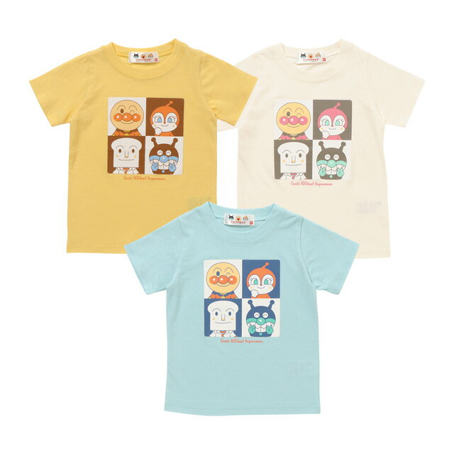 【本体綿100％】2022年 夏物 アンパンマン 天竺 半袖Tシャツ Anpanman