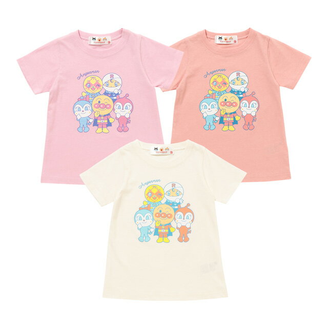 【本体綿100％】2022年 夏物 アンパンマン 天竺 半袖Tシャツ Anpanman