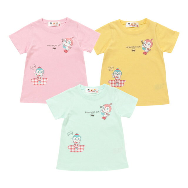 【本体綿100％】2022年 夏物 アンパンマン 天竺 半袖Tシャツ Anpanman