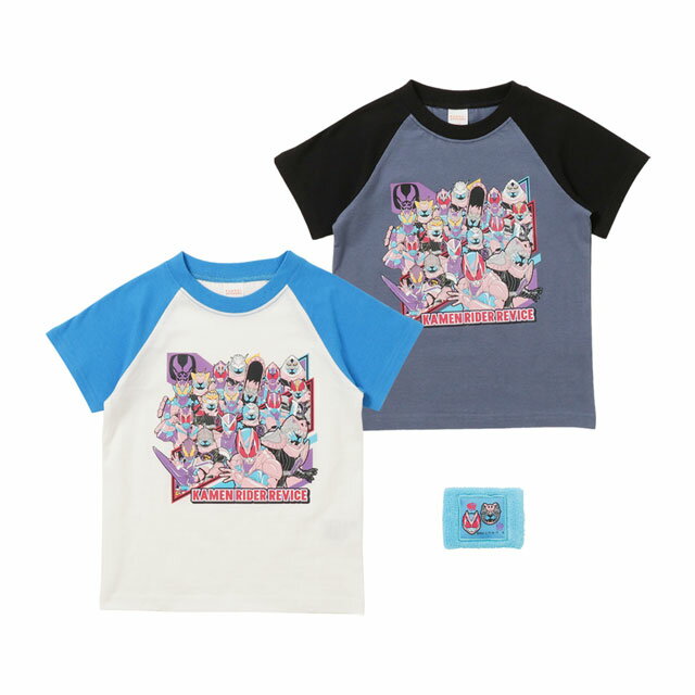 【リストバンド付】2022年 夏物 仮面ライダー リバイス REVICE 天竺 半袖Tシャツ