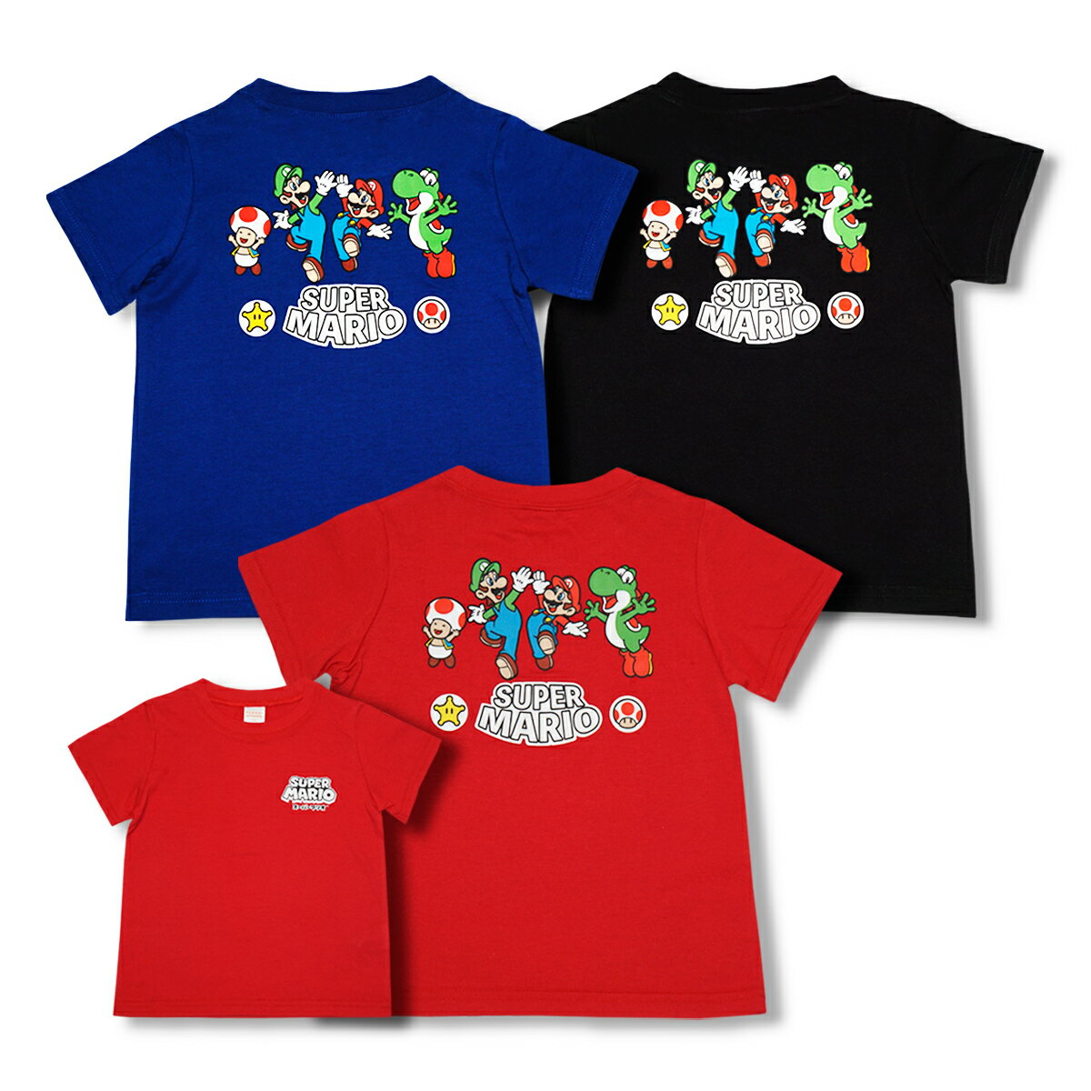 【本体綿100％】2023年 夏物 スーパーマリオ 半袖Tシャツ Super Marioのサムネイル