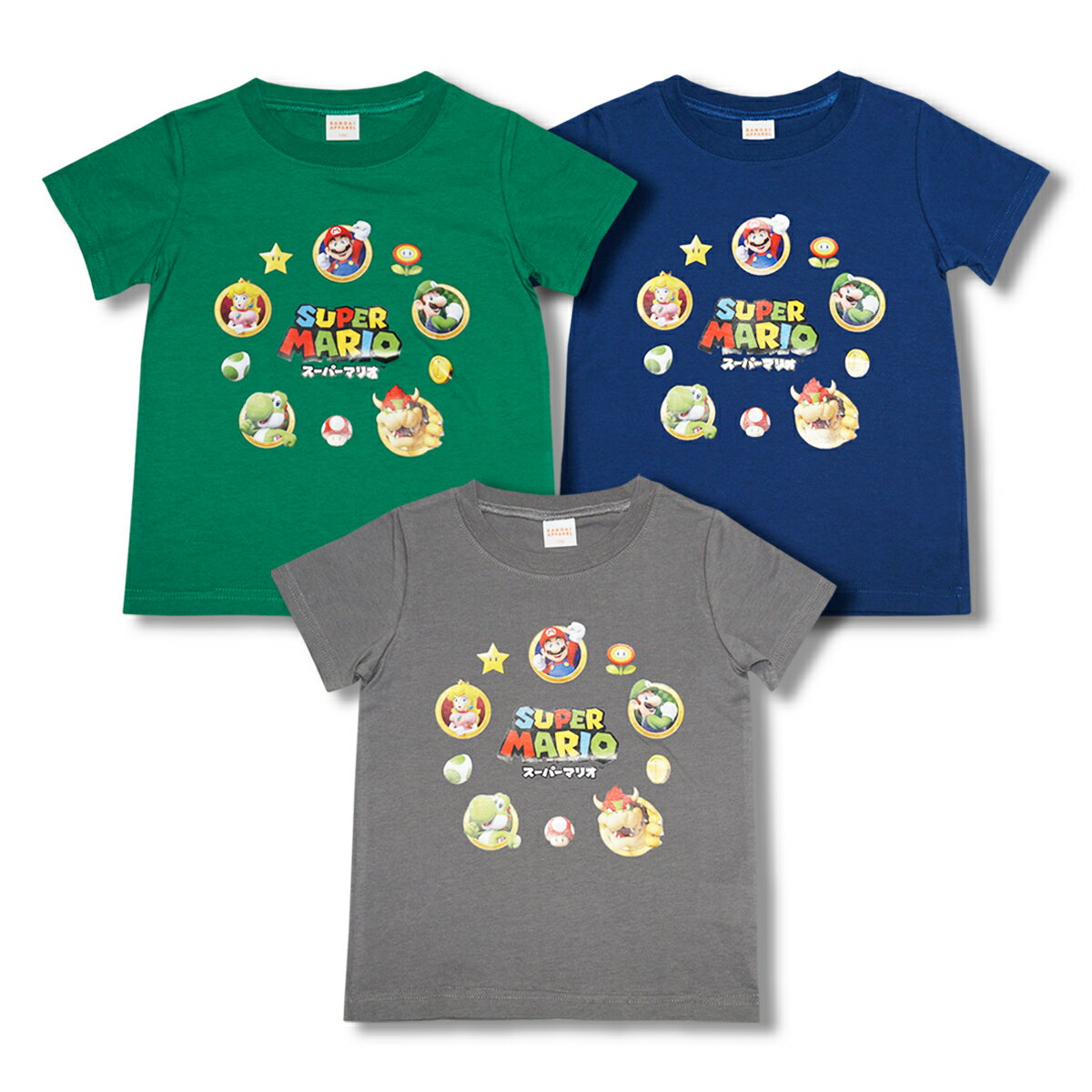 【本体綿100％】2024年 夏物 スーパーマリオ 半袖Tシャツ Super Marioのサムネイル