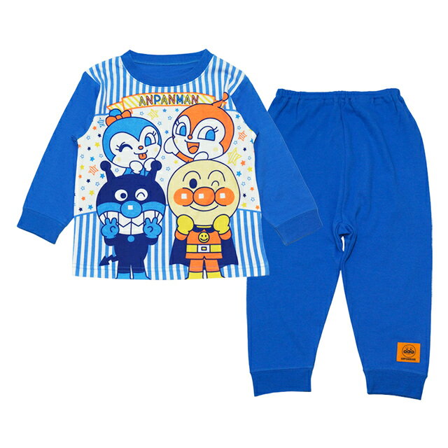 ・【本体綿100％】2024年 秋冬 アンパンマン スムス 男の子 長袖パジャマ Anpanman