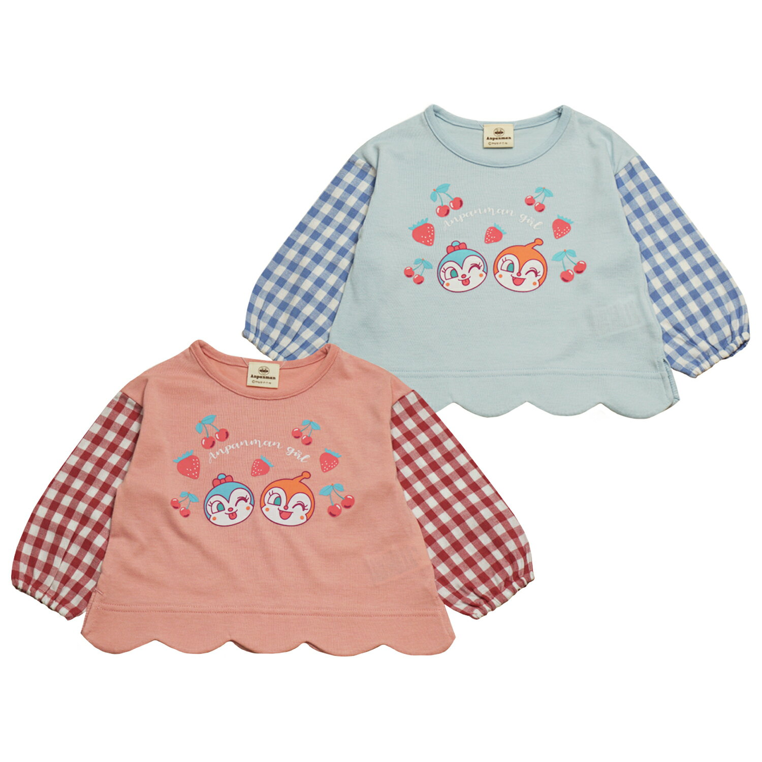 2025年 秋冬 アンパンマンベビー 天竺 ドキンコキン 裾スカラップ 長袖Tシャツ