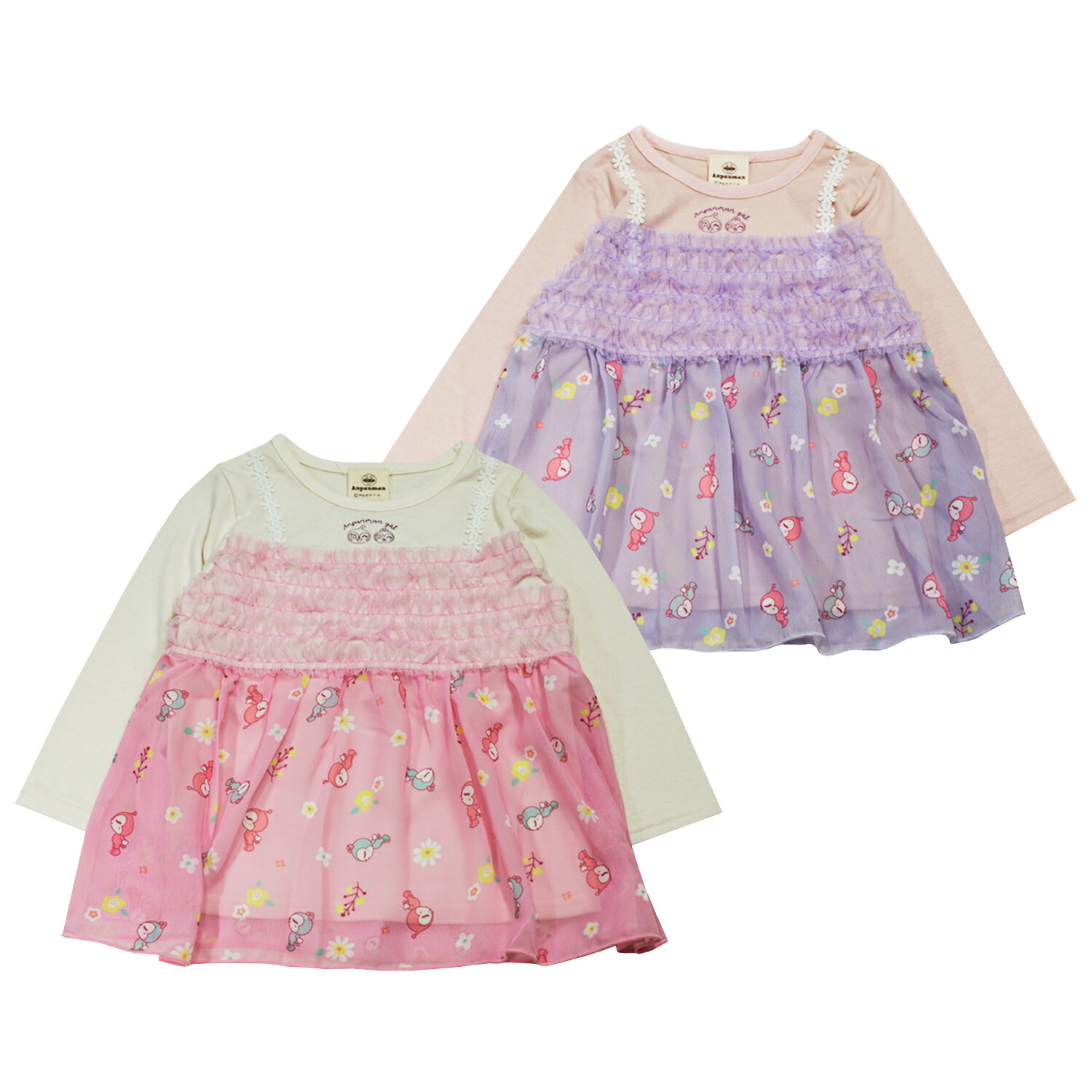 2025年 秋冬 アンパンマンベビー 天竺 ドキンコキン キャミフェイク 長袖Tシャツ