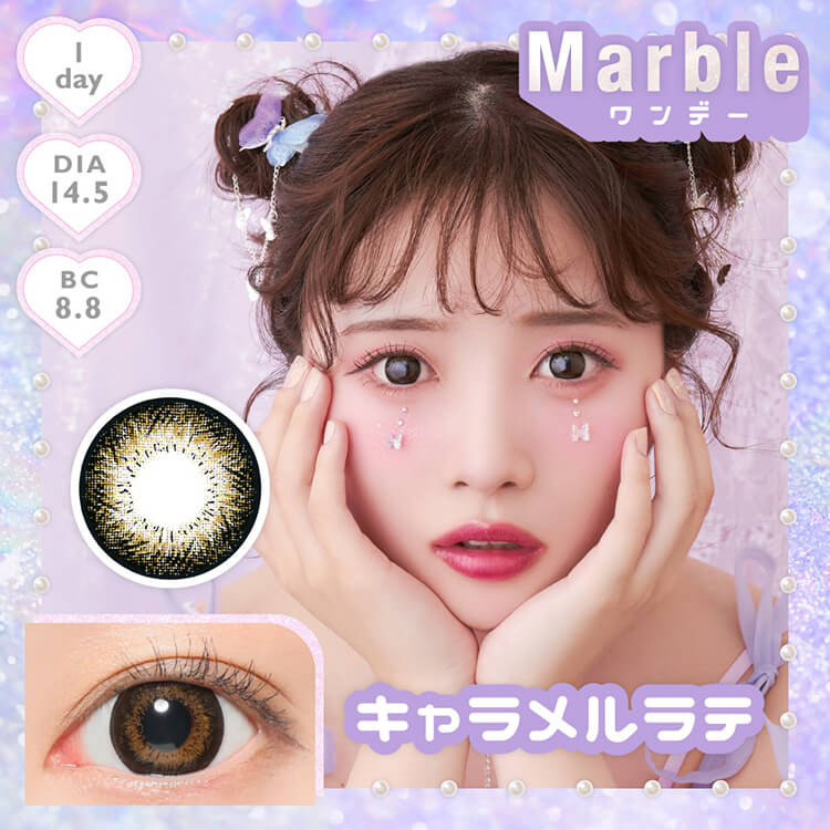 石川翔鈴ちゃんイメモ全方位あざとかわいいワンデーカラコン オトナになってもあざとさは正義 今っぽgirlはあざといくらいがちょうどいい ちゅるんと可愛いレンズ ワンデーカラコン マーブル 度あり 度なし 1箱10枚入り 1日使い捨て Marble1day 透明感 盛れる 石川翔鈴