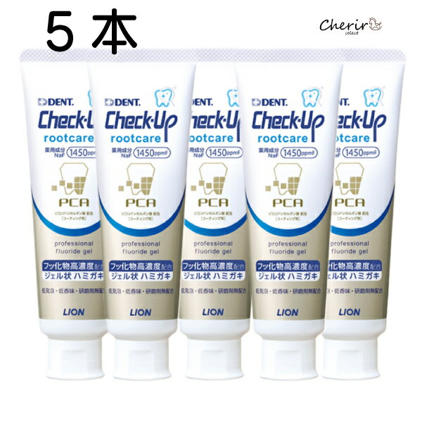 checkupルートケア 5本 ペースト ライオン LION マイルドミント 90g 1450ppmF 歯科専売 歯科用 大人 歯磨き粉(4)