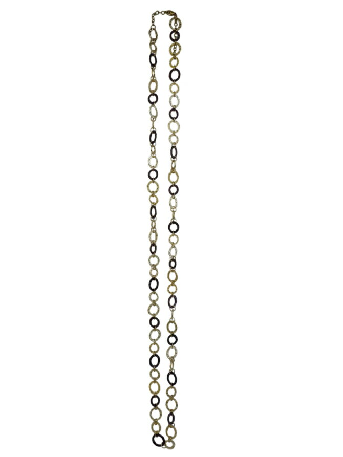 2カラー リング 一連 ネックレス ゴールド パープル 紫 エレガント 綺麗 お洒落 上品 首飾り ロング 長..