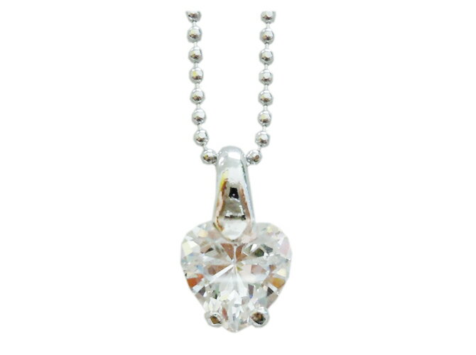 ハート ネックレス12 ラインストーン クリア シルバー キラキラ 可愛い 上品 エレガント パーティ 普段 チェーン ギフト プレゼント