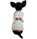 犬服 チェリー タンクトップ 超小型犬 小型犬 ドッグウェアー 白 ピンク L XL XXL サクランボ