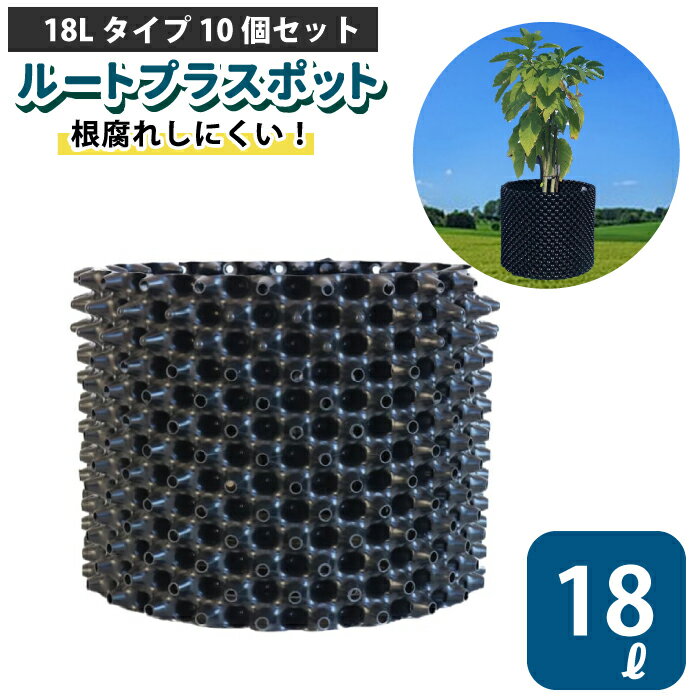 樂天商城 - ルートプラスポット 18L 【10個セット】18リットル 鉢 高機能植木鉢 果樹向けポット エアープルーニングコンテナ 栄工業 根巻き防止 空気剪定 高耐久 果樹苗木 ポット 【品番：GS-AP300S】