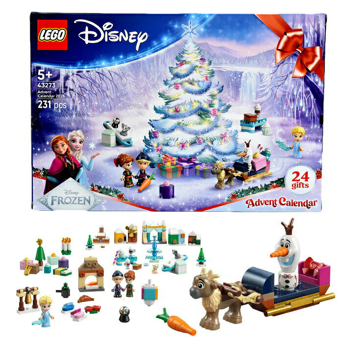 レゴ アナ雪 レゴ アドベントカレンダー 2025 LEGO アナと雪の女王 ディズニー クリスマス おもちゃ 玩具 ブロック サンタ プレゼント ギフト 6才 7才 8才 9才 10才 小学生 女の子 男の子 24日 ホリデー ギフト 24ピース クリスマスバージョン ミニフィギュアのサムネイル