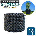 ルートプラスポット 18L 【10個セット】18リットル 鉢 高機能植木鉢 果樹向けポット エアープルーニングコンテナ 栄工業 根巻き防止 空気剪定 高耐久 果...