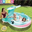 プール ビニールプール 子どもプール くじら クジラ ベビープール キッズ ホエールスプレイプールレイセンター INTEX インテックス すべり台付き シャワー付 水あそび レジャープール 家庭用プール キッズ 子供用プール 自宅用プール