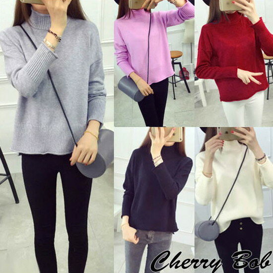 樂天商城 - リブハイネックニット　カシミアタッチ　セーター　ふんわりサラサラ　レディースニット　裾変形　16aw　　 05P03Dec16