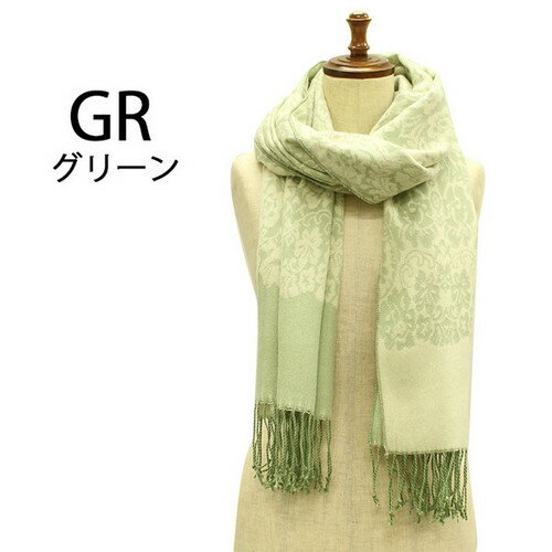レディース　ニットマフラー　刺繍レース　花柄プリント　ジャガードストール　ロングサイズ　羽織り　あったか　フリンジ(全5色)　05P08Feb15