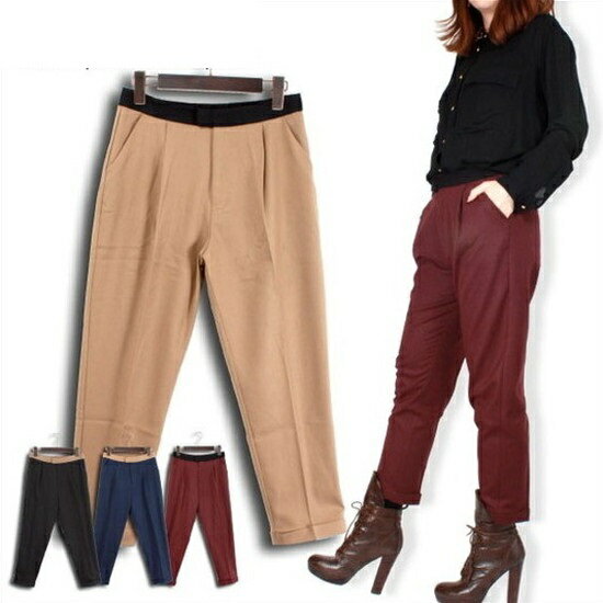 レトロ テーパードパンツ バイカラー ツイル起毛 テーラードパンツ スーツパンツ 大人デザイン 秋カラー