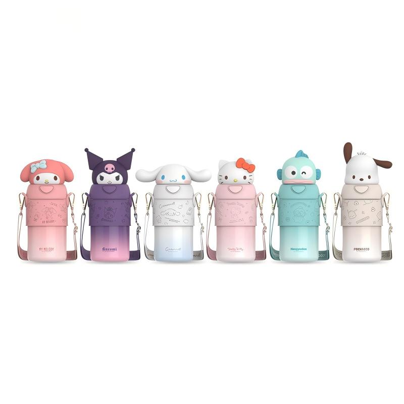 乐天商城 - クロミ ちゃん ハンギョドン マイメロ 水筒 560ml ストロー付き シナモン 魔法瓶 保温保冷 おしゃれ かわいい こども 誕生日 お祝い 記念品