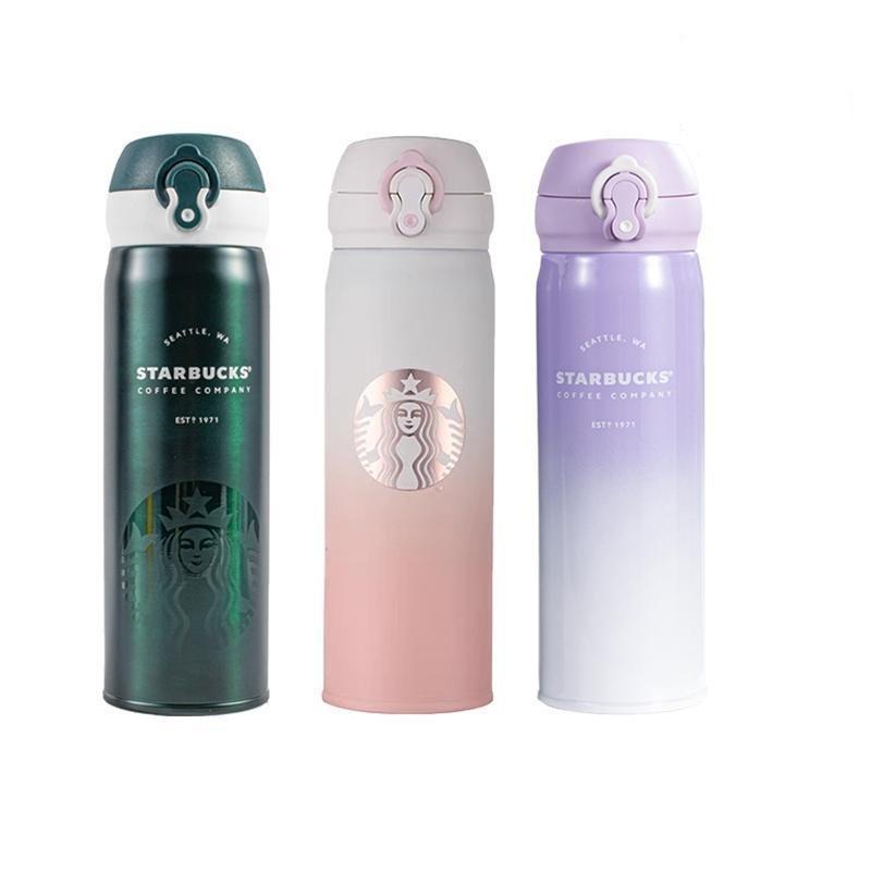 乐天商城 - スターバ 水筒 ボトル 桜 500ml 保冷保温 魔法瓶 大容量 持ち運び マグボトル ステンレス コーヒー カップ 車載せでき オフィス かわいい　プレゼント