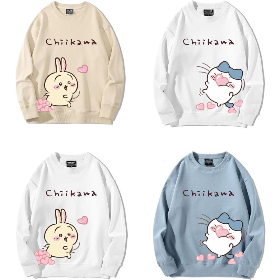乐天商城 - ちいかわ パーカー トップス 大きいサイズ ハチワレ うさぎ 人気 春服 トレーナー 秋服 上着 長袖 おしゃれ トップス カジュアル プルオーバー 衣装 日常服