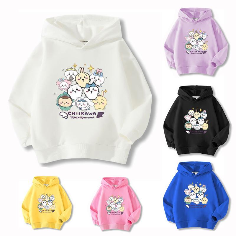 乐天商城 - ちいかわ パーカー 子供 パーカー ウサギ ハチワレ モモンガ トレーナー キッズ服 キッズパーカー ちいかわ子供服 大人 キッズ服 春秋服 長袖 男の子 女の子