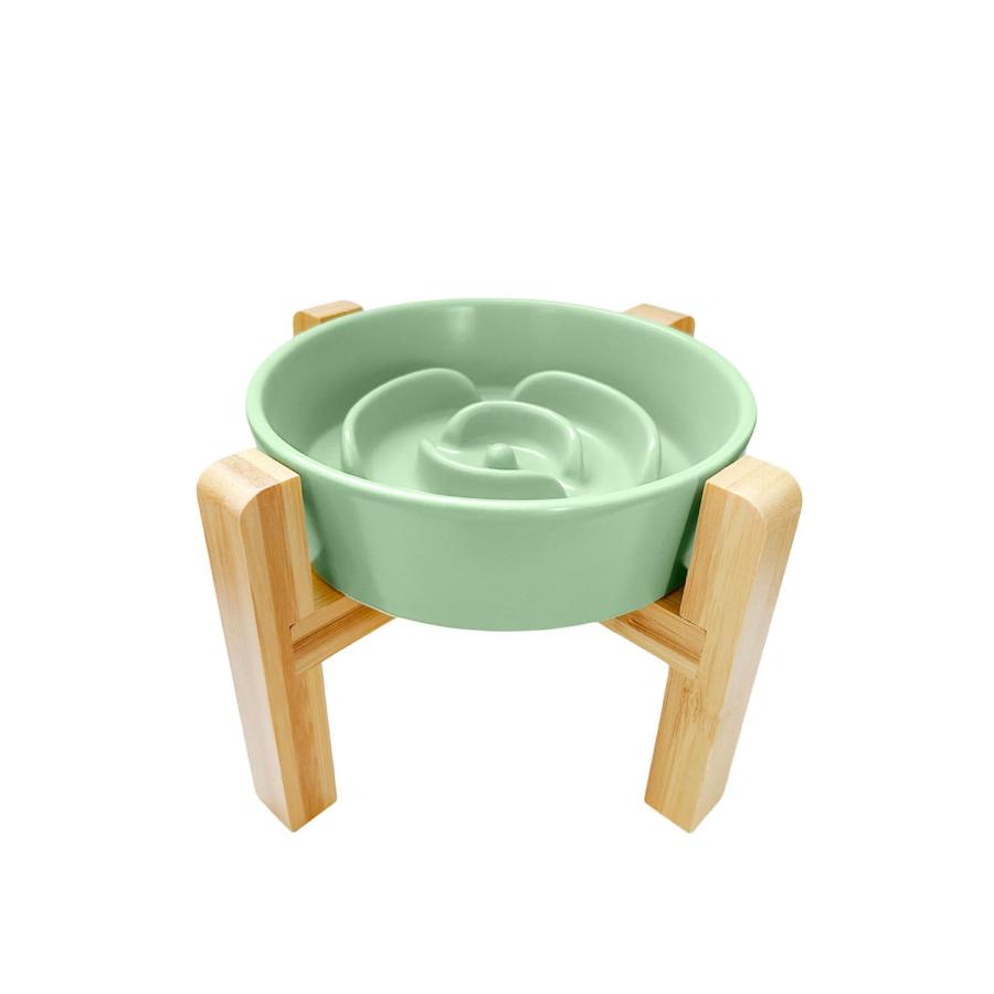 乐天商城 - フードボウル 陶器 早食い防止 食器 小型犬 猫 犬 ペット えさ皿 スローフィーダー 健康管理 スタンド付き