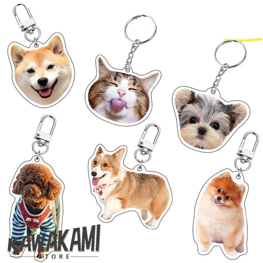 乐天商城 - 2つのセット写真 キーホルダー 犬 アクリル 記念品 猫 犬 ハムスター メモリアルグッズ ペットグッズ 犬用品 オーナーズグッズ オーダーメイド オリジナルキーホルダー