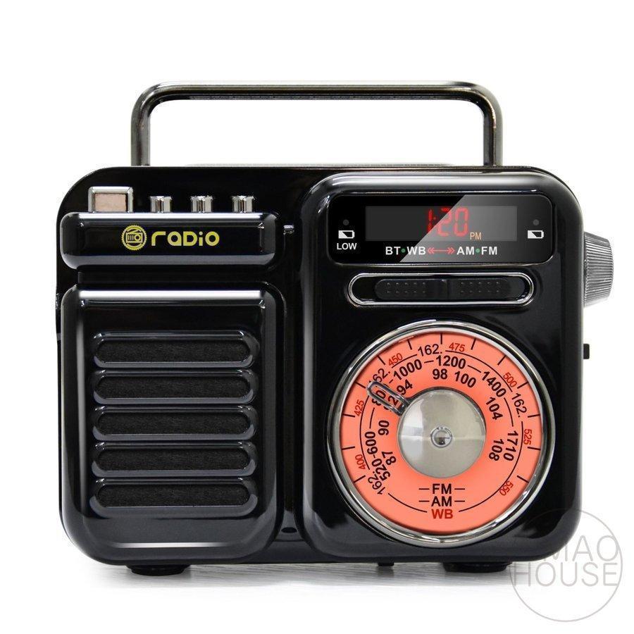 なんと1台7役!!Radio スピーカー bluetooth 小型 4色 防災 モバイルバッテリー マルチレトロラジオ 昭和レトロ 時計 避難用品 cherrytree-10000744 チェリー樹 パッケージ画像