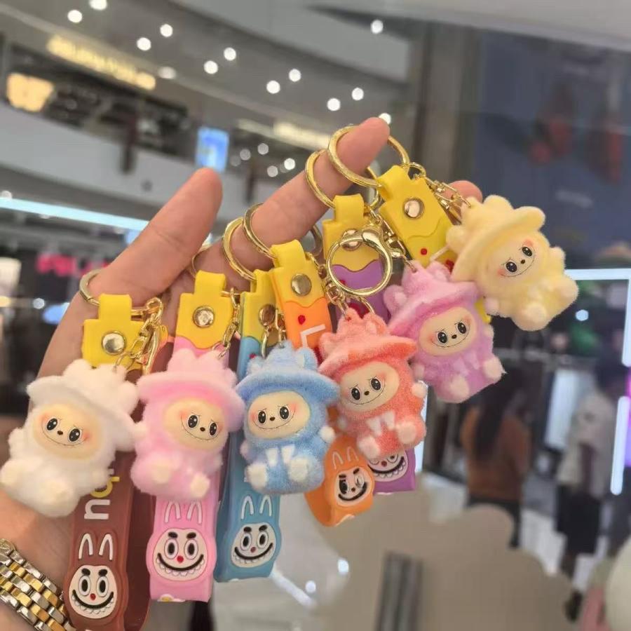 乐天商城 - ラブブ ストラップ スマホストラップ 携帯ストラップ キーホルダー 推し活グッズ バッグチャーム 手持ちストラップ かわいい 落下防止 labubu フロッキー