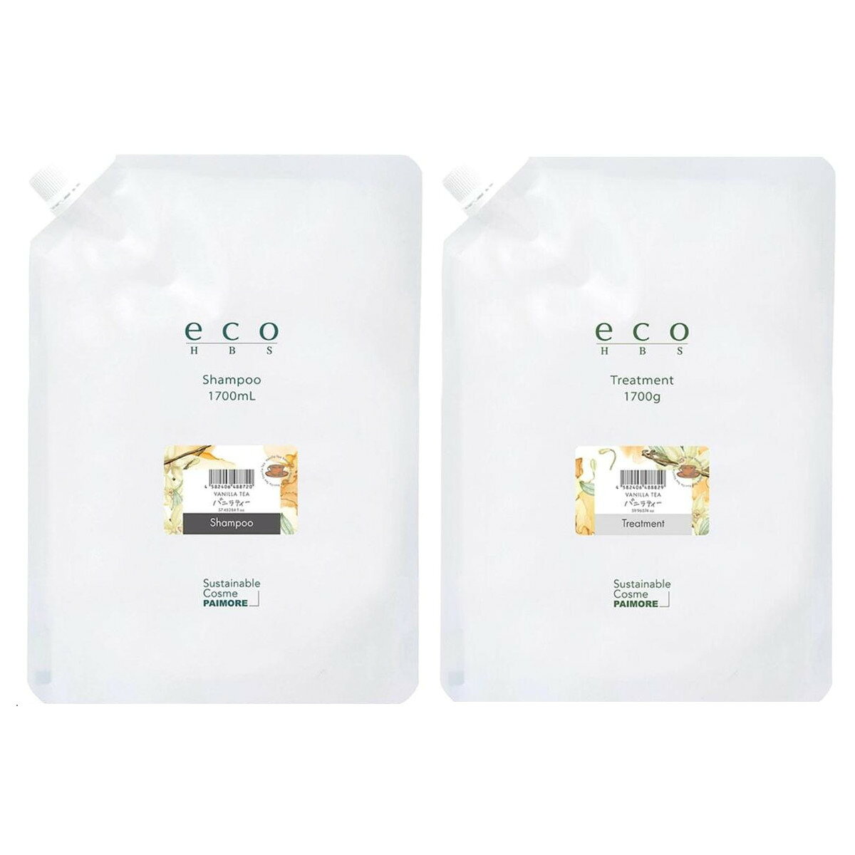 樂天商城 - パイモア eco HBS エコエイチビーエス シャンプー 1700ml ＆トリートメント 1700g バニラティー セット eco HBS