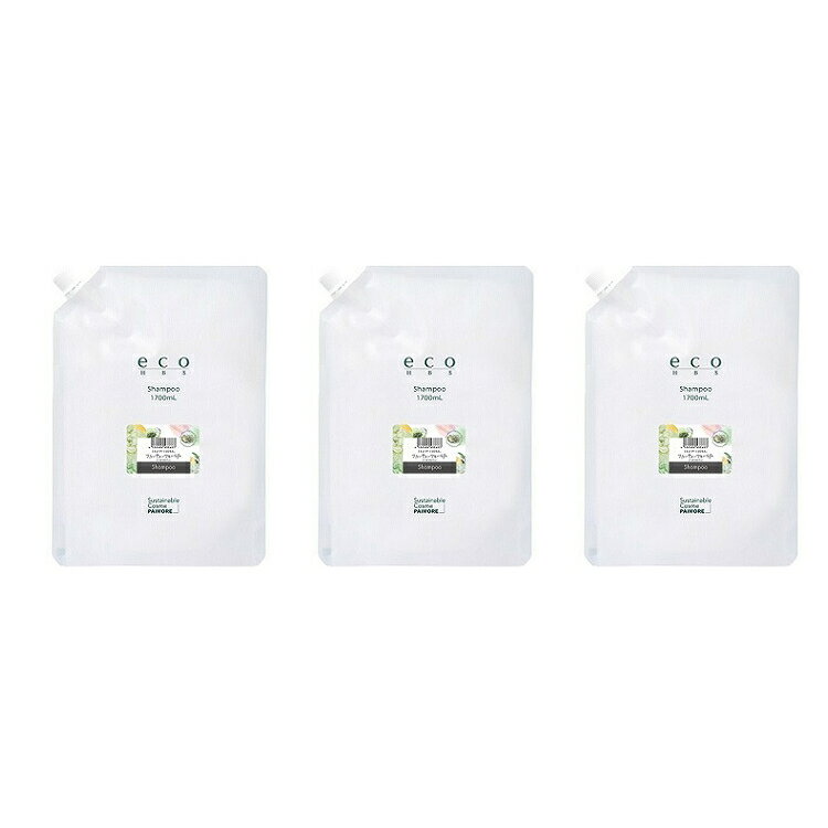 乐天商城 - パイモア eco HBS エコエイチビーエス シャンプー 1700ml フルーティフローラル eco HBS ×3　【3個セット】
