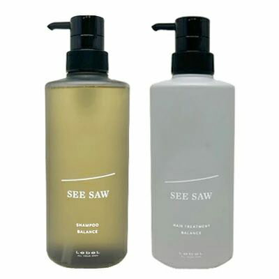 乐天商城 - 【アップデート】ルベル シーソー　SEE/SAW　 ヘア ＆ スキャルプ シャンプー B 500ml バランス + トリートメント B 500ml バランス　セット