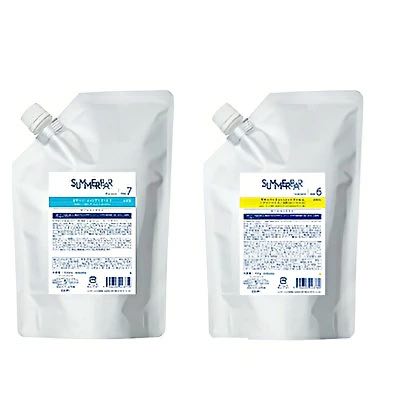 乐天商城 - デミ サマーバー シャンプー（クール7）1000ml ＋ トリートメント（クール6）1000g レフィルセット