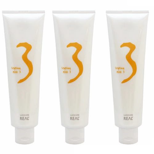 乐天商城 - 【3本セット】リアル化学 ルシケア スタイリングミルク 3 140g　×3