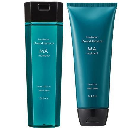 乐天商城 - ミアンビューティー ディープエレメント MA シャンプー 300ml & MA トリートメント 230g セット　グリーン