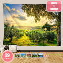 500円OFFクーポン タペストリー 風景写真タペストリー 森のタペストリー フラワー リラックス 日光 景色 ストリーム リビングルーム 森林 ビデオ会議 緑...