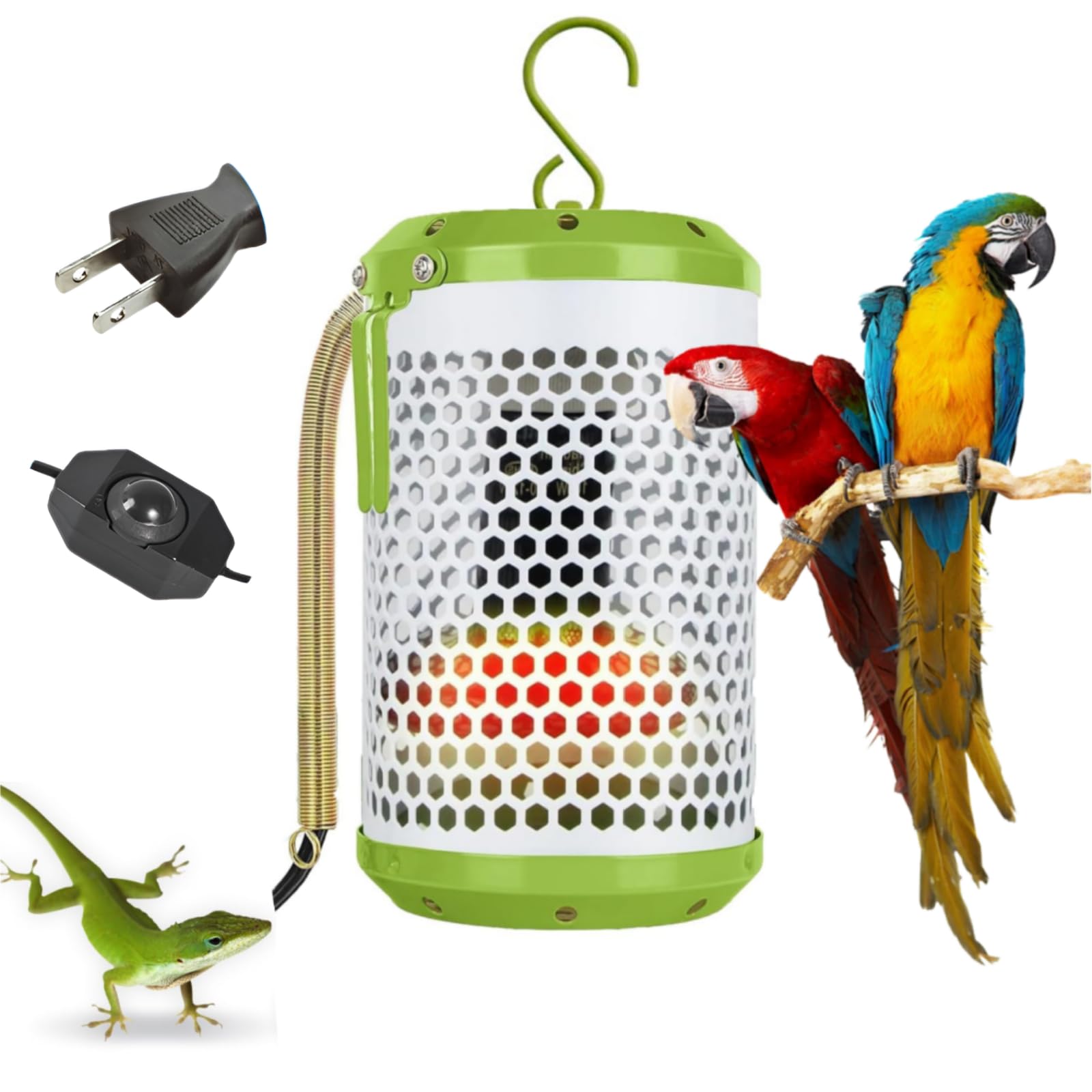 鳥 ペット ヒーター 100W 小動物用 保温電球カバー付 安全 インコ とり暖寄りそいヒーター 爬虫類 両生..