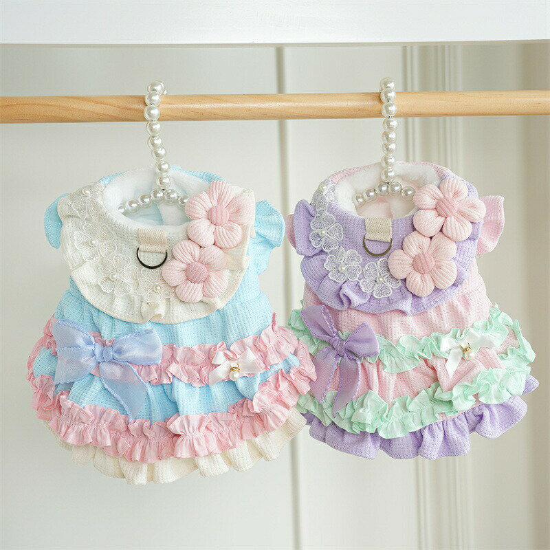 楽天スーパーSALE割引 ペット用 ウェディングドレス ペットの服 冬 暖かい フォーマルドレス レースワンピース lolita 犬 洋服 ネコ コスチューム 犬猫服 写真 撮影道具 変身 結婚式 お祝い 記念 パーティー 制服 可愛い 小型犬 超小型犬 ドッグウェア フリル