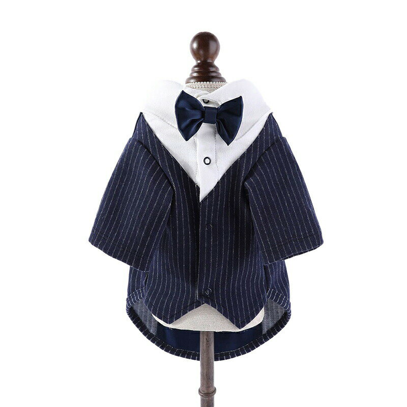 タキシード 犬 犬服 上着 ペットウエア ペット服 猫の服 ネコ ペット用品 ストライプ　ドッグウェア 犬..