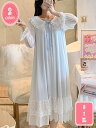 777円OFFクーポン ネグリジェ ワンピース レディース レース 花柄 ルームワンピース ロング丈 パジャマ ルームウエア 部屋着 長袖 スリップウェア ロン...