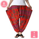 500円OFFクーポン サルエルパンツ メンズ エスニック ファッション 夏 サルエル パンツ アジアン ボトムス 大きいサイズ ジョガーパンツ バルーンパンツ タイパンツ アラジンパンツ カーゴパンツ 個性的 柄 春 夏 秋 花柄 ウエストゴム ズボン ニッカポッカ YJSO